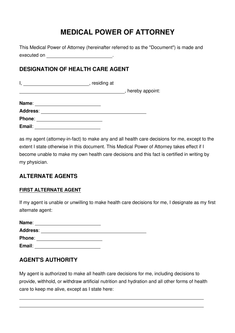Medical Power of Attorney